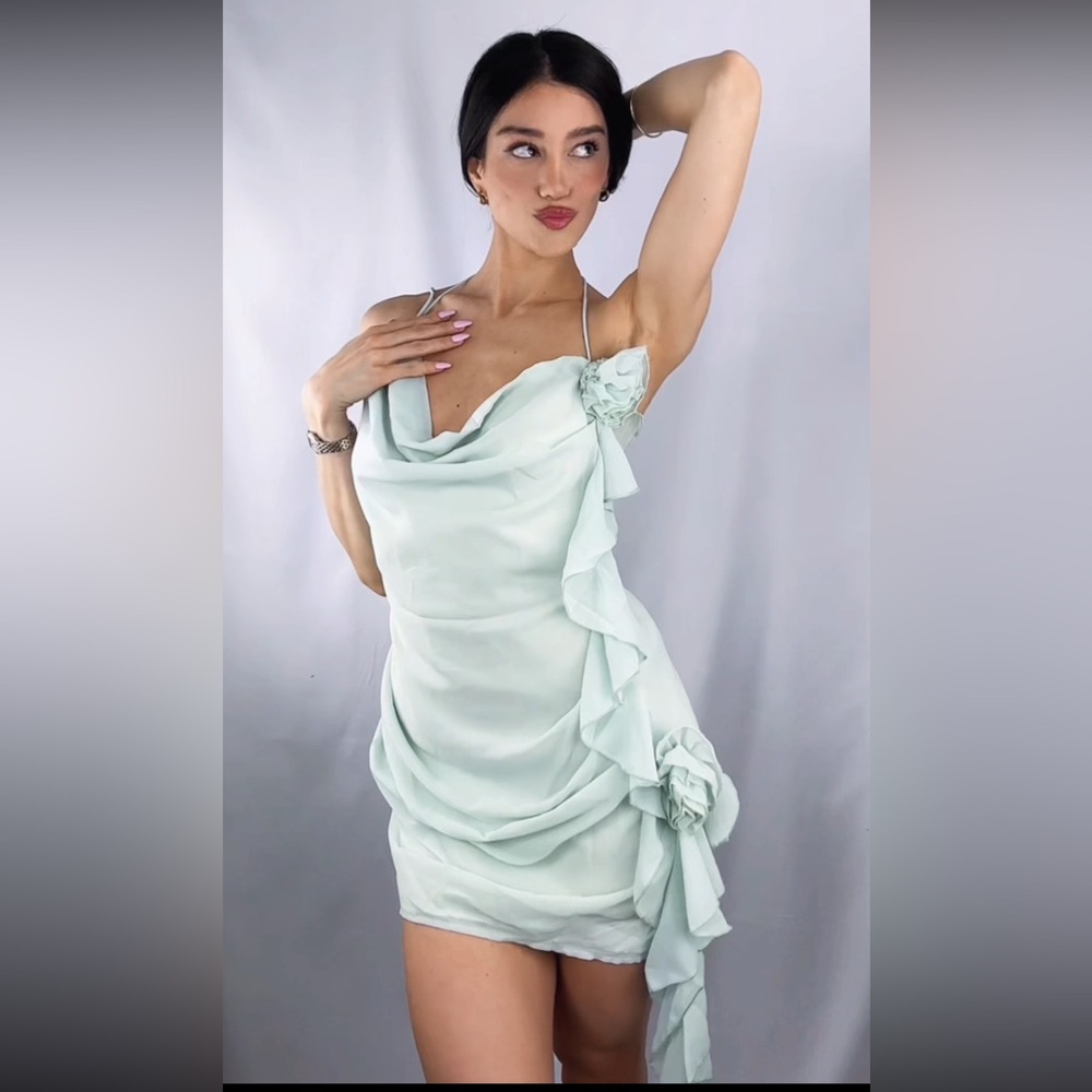 Peppermayo Exclusive - The Diedre Rose Strappy Mini Dress XS